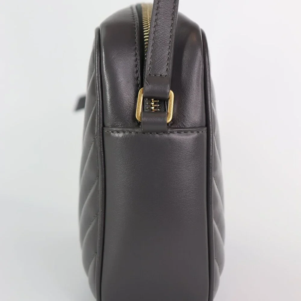 Saint Laurent Calfskin Matelasse YSL Monogram Lou Camera Bag Storm - Picture 14 of 16